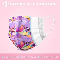 IGINOA Kids Face Mask 3 Ply Layer Safty Breathable