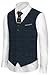Hanayome Men's British Style Leisure Business Suit Dress Vest Waistcoat VS08£¨Black,XL£