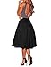 Lovezesent Women's High Waist A-Line Pleated Midi Skirt Dresses