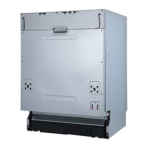 KKT KOLBE Unterbaufähiger Geschirrspüler | vollintegrierbare Spülmaschine | 60cm | Edelstahl | AquaStop | Höhenverstellbar Oberkorb | 4 Spülprogramme | 12 Maßgedecke | Zeitvorwahl | DW600VI