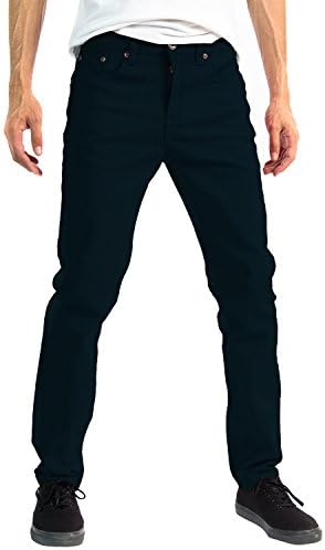 Alta Premium Designer Fashion Mens Slim Fit Skinny Denim Jeans - Navy Blue - 36