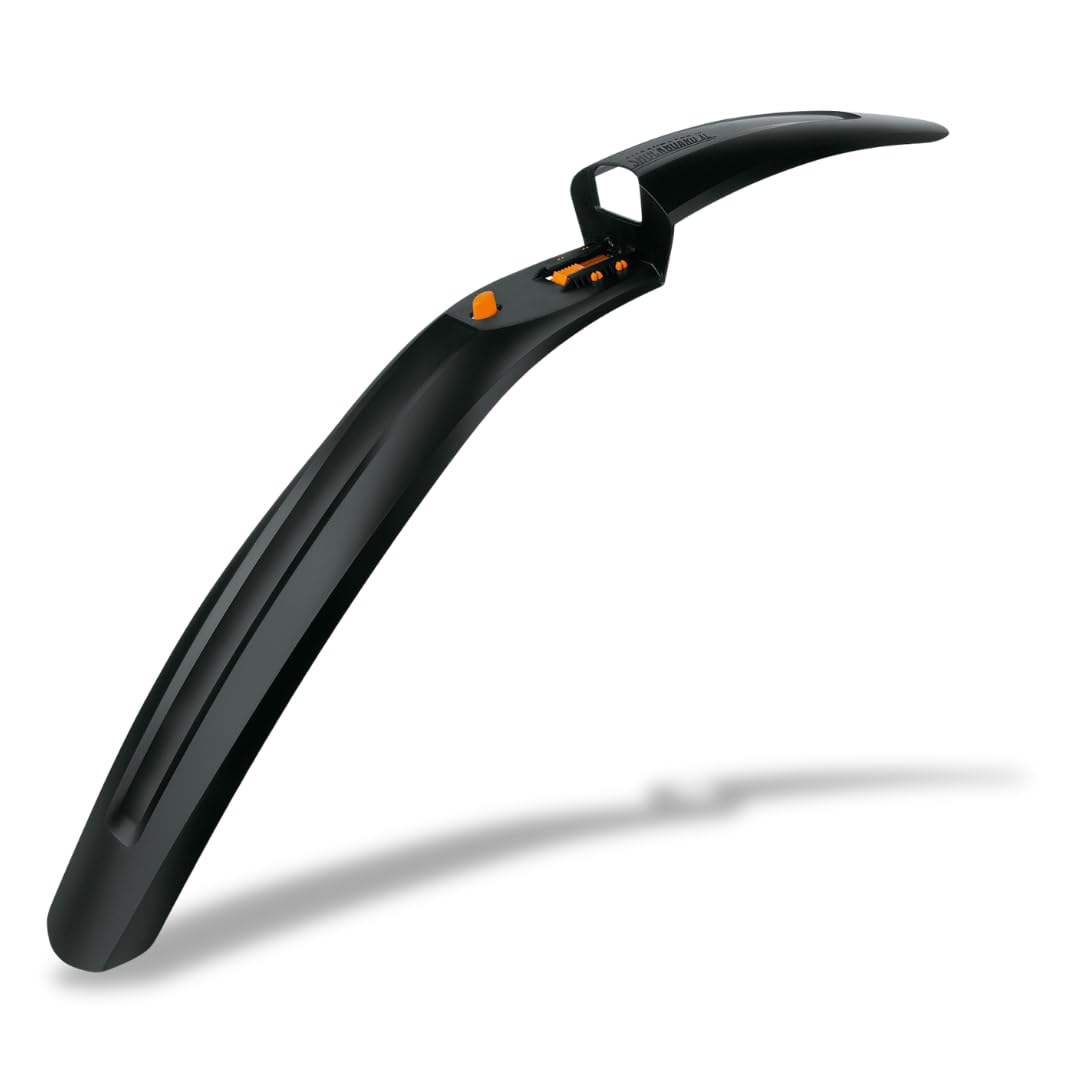 SKS GERMANY SHOCKBOARD XL front mudguard, bike accessories for MTB (bike mudguard with quick-release attachment, bike accessories, max. 2.5 inch tyre width, bike accessories), black