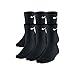 Nike 6 Pack Performance Cotton Crew Band Socks -BLACK, L