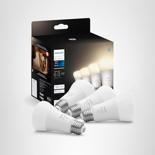 Philips Hue Smart 60W A19 LED Bulb - Soft Warm White Light - 4 Pack - 800LM - E26 - Indoor - Control with Hue App - Works with Alexa, Google Assistant and Apple Homekit - View 9