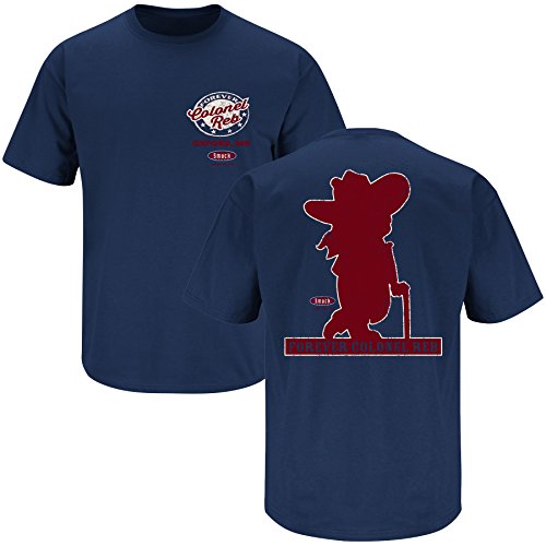 Ole Miss Football Fans. Colonel Reb Navy T Shirt (Sm-5X)