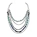 Bocar Layered Strands Simulated Turquoise Statement Chunky Necklace for Women Gifts (113)