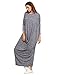 Verdusa Women's Long Sleeve Knit Asymmetric Oversized Casual Shift Long Maxi Dress A#Grey L