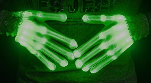 LED Gloves Knit Gloves Party Light Show Gloves For Clubbing, Rave, Birthday, EDM, Disco, Christmas, Halloween And Dubstep Party (Green light)