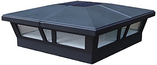 Classy Caps SLC771 Aluminum Cambridge Solar Post, 6 x 6, Black