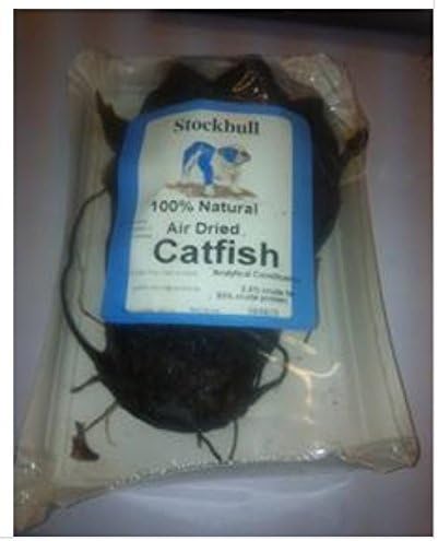 Stockbull DRIED CATFISH HEAD - 100% NATURAL AIR DRIED DOG TREAT 2, 4 OR 6 PACKS (1 PACK)