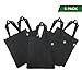Tundra Tote Reusable Shopping Bags (5 Pack, Black) Hold Over 40 lbs, Extra Large, Heavy Duty Tote Bags with Long, Reinforced Handles and Removable Plastic Bottoms for Extra Strength and Ease of Use