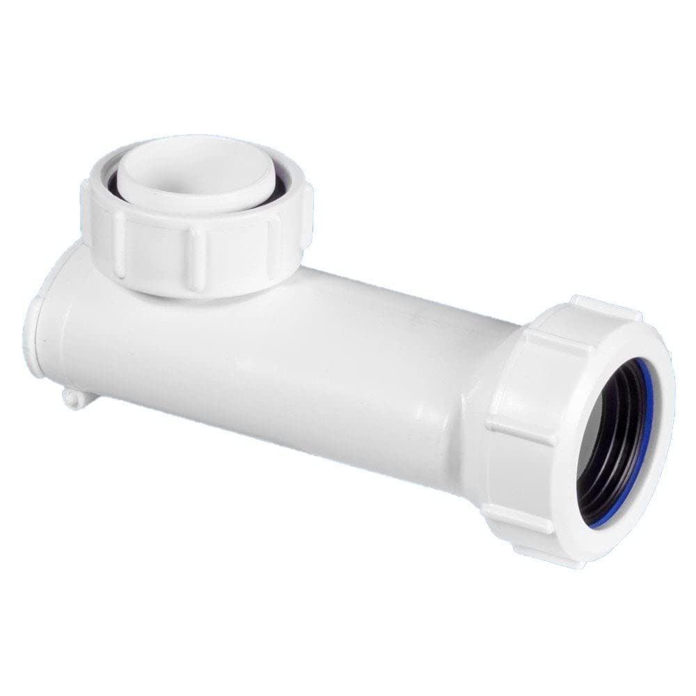 McAlpine 1-1/4" Self Closing Space Saver Basin Waste Trap WHB-1 | Compact Anti-Odour Trap for Cloakrooms & Basins | Horizontal Outlet | Hygienic, Durable Design