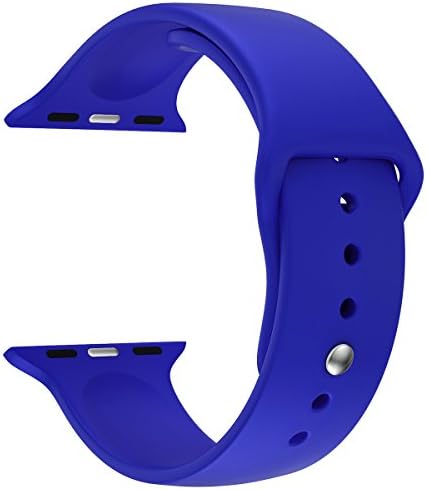 Valuebuybuy Sport Style Soft Silicone Replacement Strap bands for Apple Wrist Watch, 38mm S/M - Royal Blue