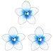 The Butterfly Grove Makena Plumeria Flower Decoration 3D Hanging Mesh Nylon Decor, Hawaiian Blue, Mini, 3