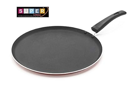 Super Classic Non-Stick Aluminium Dosa Tawa Set, 3-Pieces, Red (Red Dosa Dosa Tawa 300 Cm)