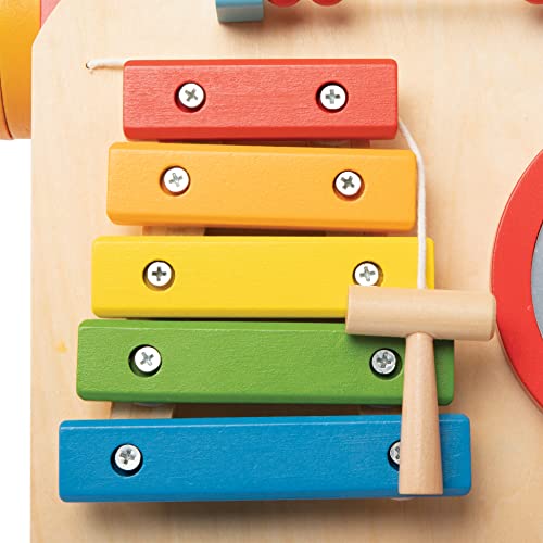 Nuby Wooden Baby Walker with Interactive Features for Early Development