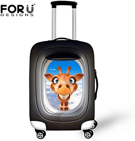 High 3D Animal Print Protective Baggage Cover For 18-30 Inch Trolley Suitcase Elastic Waterproof Travel Luggage (L, C0063)