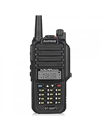 Baofeng 1 Pack gt-3wp Pofung Radio dual Banda bidireccional Transceptor, impermeable a prueba de polvo, Negro