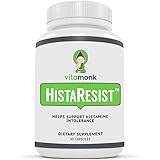 HistaResist™ Histamine Blocker for Histamine Intolerance - DAO Enzyme Supplement by Vitamonk® - Optimal Dose of Diamine Oxida