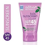 Alba Botanica, Kids Sunscreen SPF 45, 4 Ounce