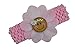 Baby and Toddler Girls Sweet Gingerbread Pink Flower Crochet Headband (Newborn to 4 Years)