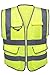 Neiko High Visibility Safety Vest ANSI Class 2, 7 Pockets, Neon Yellow, XX-Large (2XL)