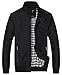 chouyatou Men's Active Lightweight Softshell Zipper Bomber Jacket (Medium, Black)