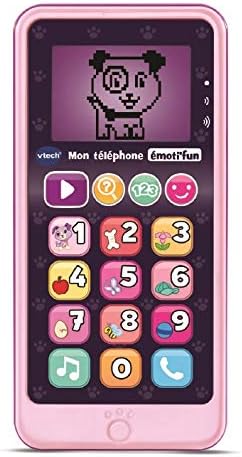 Vtech 80-603755 Telephone EMOTI'FUN Rose Electronic Toys, Multi-Colour, Multicoloured, Medium to Large