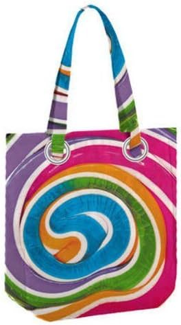 Iscream Candy Swirl Tote Bag with Inside Zip Pocket by Flat River Group