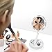 Vanity Travel Mirror - VAKOO Portable LED Makeup Mirror, Compact Folding 1X/10X Magnifying Vanity Mirror, Cosmetic Makeup Mirror for Bathroom/Table/Home Decorative