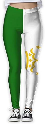 NUNOFOG Flag Of Tajikistan Women's Yoga Pants Workout Capris Lightweight Yoga Leggings