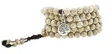 Tibetan Zen 8mm Lotus Seed 108 Prayer Beads Yoga Meditation Mala Necklace Wrap Bracelet with a Charm