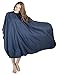 XMW Multipurpose Solid Styling Hair Salon Polyester Cape with Adjustable Neck Closure, Navy