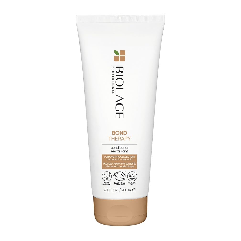 Biolage, Bond Therapy, Fortifying Conditioner, For All Hair Types, Detangles & Strengthens, Enriched with Coconut Oil & Citric Acid, 200 ml