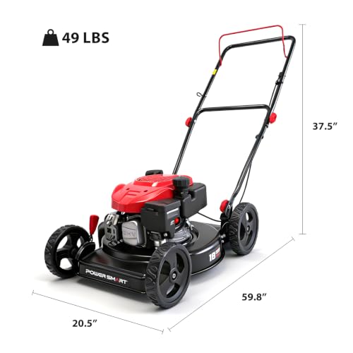 PowerSmart 18-inch 144cc Gas Lawn Mower, Push Mower with Side-Discharge photo 10
