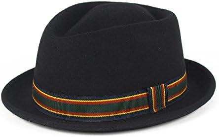 Stylish Wool Pork Pie Hat Waterproof & Crushable, Handmade in Italy
