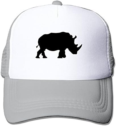 SAXON13 For Men Women Baseball-caps Mesh Back Cute Rhino Hat Caps Ash