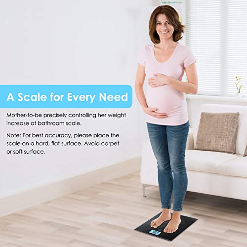 himaly Digital Body Weight Scale, USB Rechargeable Bathroom Scale with