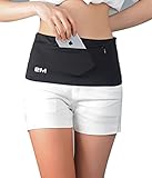 NEW! EAZYMATE Travel Money Belt - Stylish Running Belt with Zipper Fits iPhone 6 Plus/ iPhone 7/ iPhone 7 Plus, Samsung Note4. Great for Hands-Free Traveling and Sports - Black XXL
