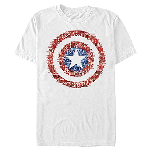 Marvel Unisex Avengers Classic Super Soldier Organic Short Sleeve T-shirt, Weiß, XL
