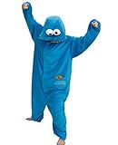 Sweetdresses Adult Unisex Animal Sleepsuit Kigurumi Cosplay Costume Pajamas (Large, Cookie Monster)