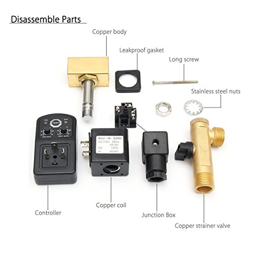 Electronic Drain Valve Timed Electromagnetic Valve 2-way 1/2" Drainage Valve