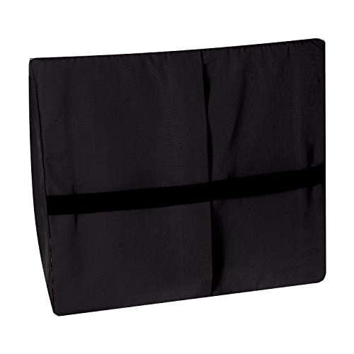 DMI Memory Foam Lumbar Pillow Back Support Cushion with Strap for Better Posture and Easing Back Pain, Black