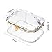 Boao 2 Pieces Portable Marble Pattern Clear Makeup Bag Gold Zipper Waterproof Transparent Travel Storage Pouch Cosmetic Toiletry Bag with Handle (White)