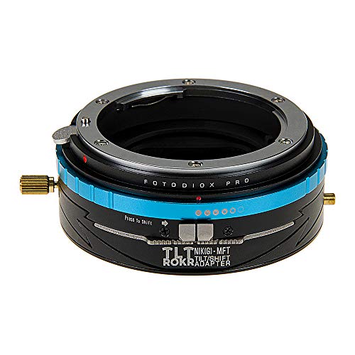 Fotodiox Pro TLT ROKR - Tilt/Shift Lens Mount Adapter for Nikon Nikkor F Mount G-Type D/SLR Lenses to Micro Four Thirds (MFT, M4/3) Mount Mirrorless Camera Body