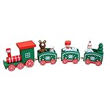 Gotd Christmas Decorations Christmas Woods Small Train Festive Toys Ornaments , 21x2.7x5cm (Green)