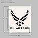 OBUY Large U.S Air Force Stencil for Painting on Wood, Fabric, Walls, Airbrush + More | Reusable 12 x 14 inch Mylar Template (USAF Military Logo)