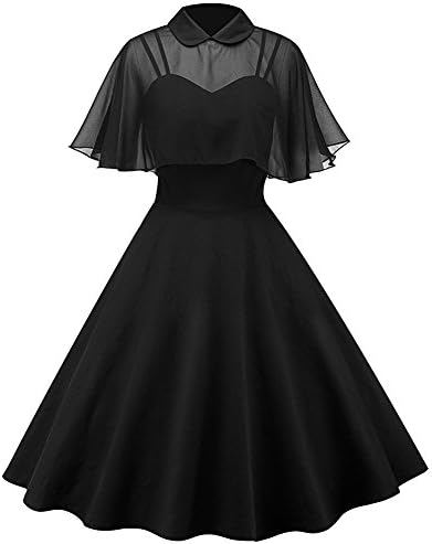 Womens Shawl Two Piece Peter Pan Collar Purple Tippet Cappa Spaghetti Strap Swing Midi Dress