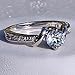 Entwined Love: 0.71ct Brilliant-cut Ice on Fire CZ Promise Engagement Ring 925 Silver, 3066