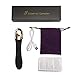 Luxsire Wand Massager Cordless Therapeutic Waterproof Elegant Power USB Rechargeable 8 Powerful Speeds 12 Pulsating Patterns Vibration For Muscle Aches Sports Recovery Black